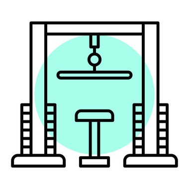 Vinç simgesi oluşturuyorum. Web için yapı vektörü simgelerinin özet çizimi