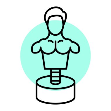 Fitness vektör simgesi. düz biçim illüstrasyonu