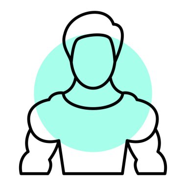 spor adamı avatar simgesi, vektör illüstrasyonu