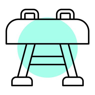 Okul servisi ikonu. Web tasarımı için kaykay vektör simgelerinin özet çizimi