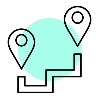 konum simgesi, vektör çizimi