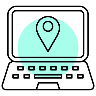 Dizüstü bilgisayarda GPS 'in yeri. Basit tasarım