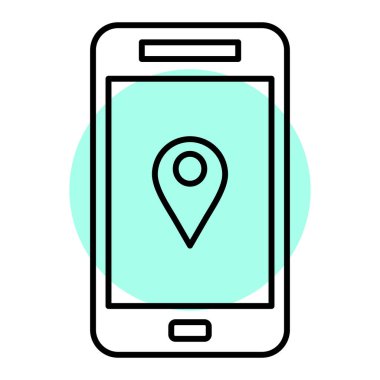 Akıllı telefon konumu. Basit tasarım