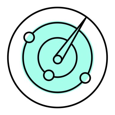 radar simgesi vektör illüstrasyon tasarımı