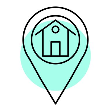 konum pin simgesi vektör illüstrasyonu