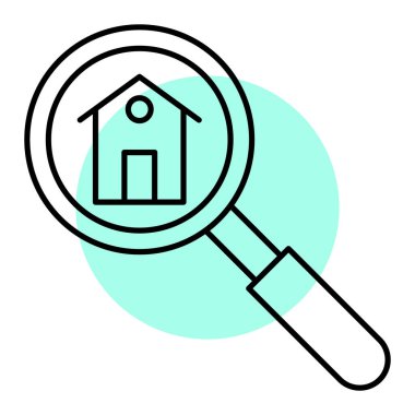 Büyüteç simgesi. vektör illüstrasyonu