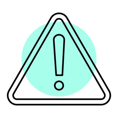 Ünlem işareti simgesi. uyarı sembolü. Tehlike ve dikkat.