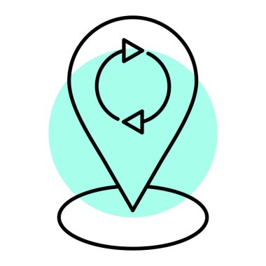 Konum imleci ikon vektör illüstrasyon tasarımı ile harita işaretleyici