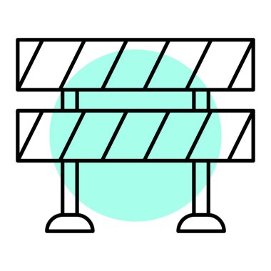 Beyaz arkaplanda bariyer simgesi izole edildi