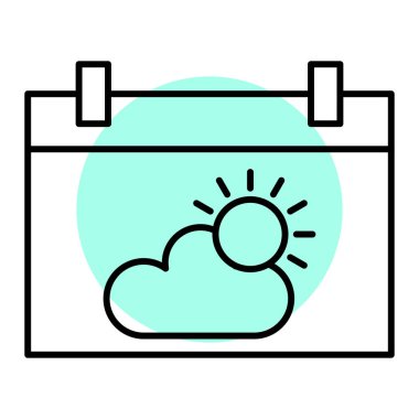 Takvim simgesi vektör illüstrasyonu