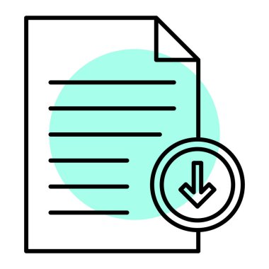 belge simgesi, vektör çizimi