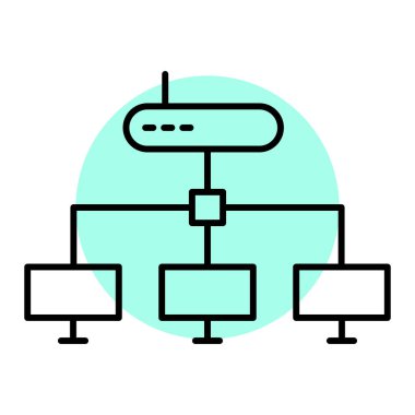 ağ paylaşım simgesi çizimi