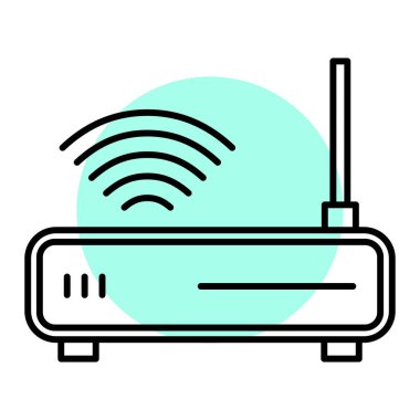 router simgesi vektör illüstrasyonu