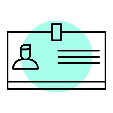 ID kart simgesi vektör illüstrasyonu