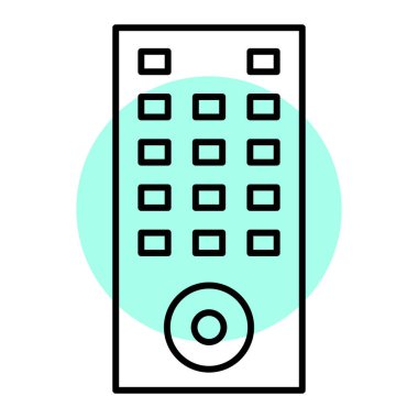 Cep telefonu simgesi, vektör illüstrasyonu