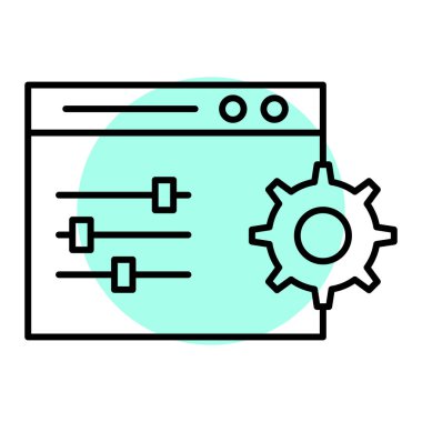 Web sayfası simgesi. vektör illüstrasyonu