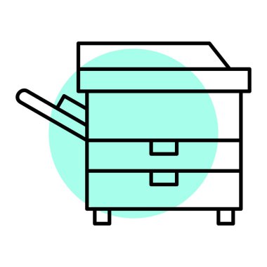 Mobilya ve içecek ikonunun vektör çizimi