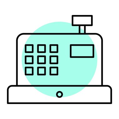 Bilgisayar klavyesi simgesi. Web için dizüstü bilgisayar vektör simgelerinin özet çizimi