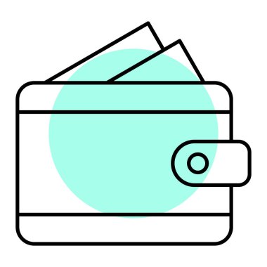 cüzdan ikonu vektör illüstrasyonu