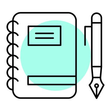 kitap simgesi vektör illüstrasyonu