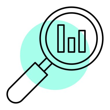 Büyüteçle büyüteç ve arama vektörü illüstrasyon tasarımı