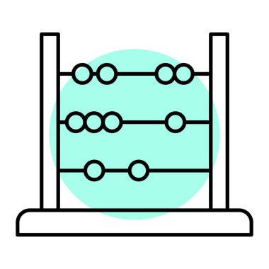 Abaküs. Web simgesi basit illüstrasyon