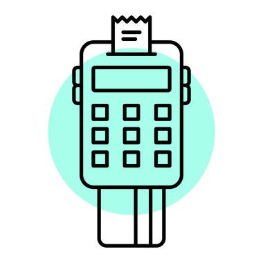 Bitcoin makine simgesi vektör çizimi tasarımı