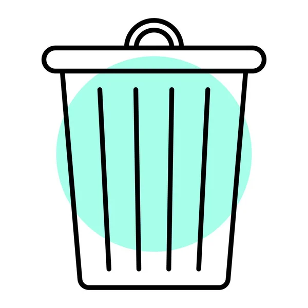 ゴミ箱アイコンベクトルイラストグラフィックデザイン — ストックベクタ