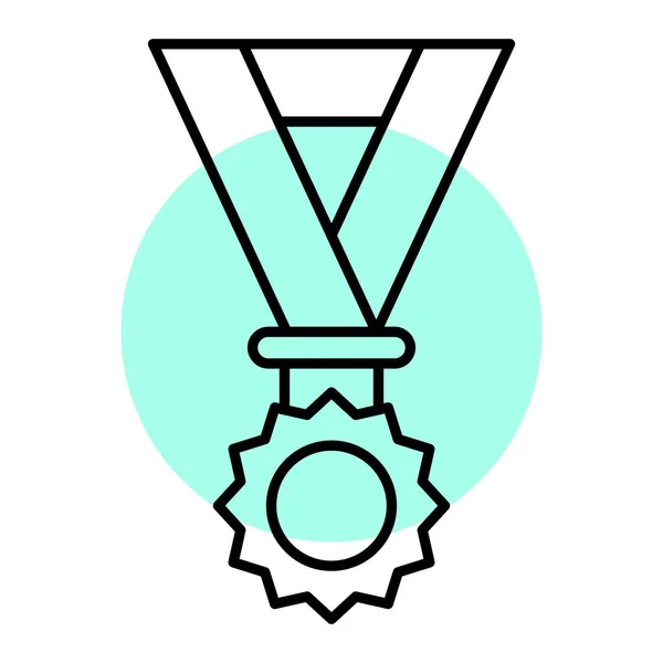 Medalla Icono Web Ilustración Simple — Archivo Imágenes Vectoriales