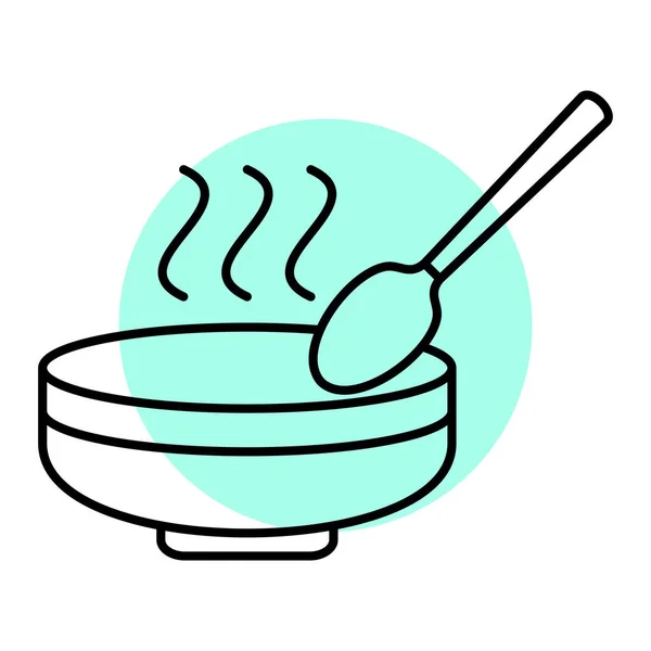 Soup Symbol Vektor Illustration — Stockvektor