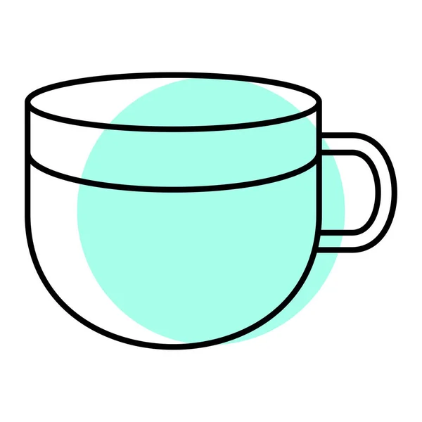 Taza Con Taza Café Vector Ilustración Diseño — Vector de stock