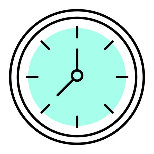 Icono Del Reloj Diseño Plano — Vector de stock