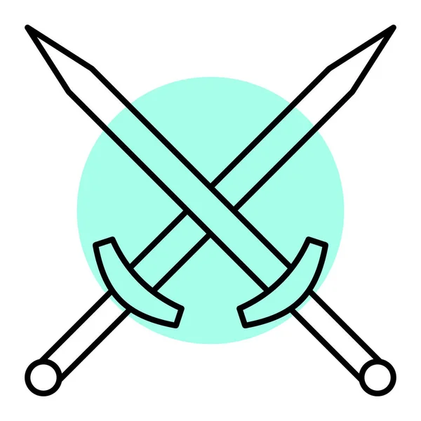 Swords Icon Simple Illustration Medieval Swords Vector Icons Web — Stock Vector