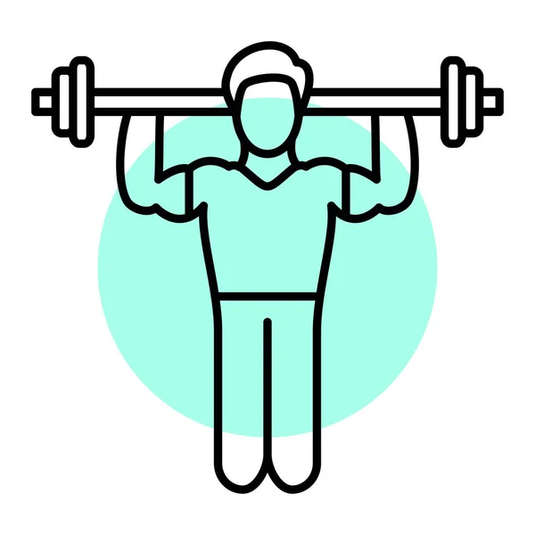 Icona Fitness Bodybuilding Illustrazione Vettoriale — Vettoriale Stock