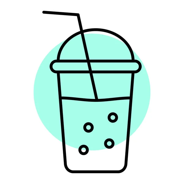 Ilustração Vetorial Copo Suco — Vetor de Stock