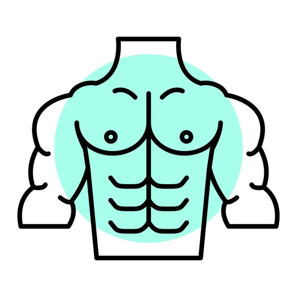 Deporte Cuerpo Icono Vector Ilustración — Archivo Imágenes Vectoriales