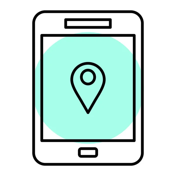 Illustration Vectorielle Tablette Navigation Localisation Gps — Image vectorielle