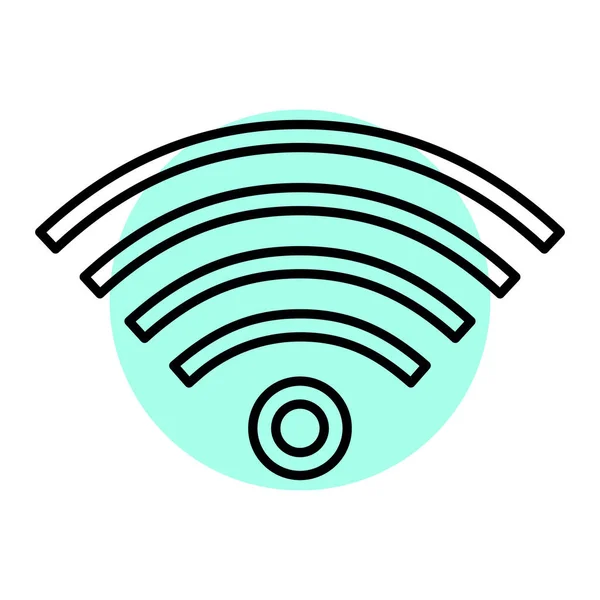 Vettoriale Icona Segnale Wifi Isolato Sfondo Bianco Progettazione Web Mobile — Vettoriale Stock