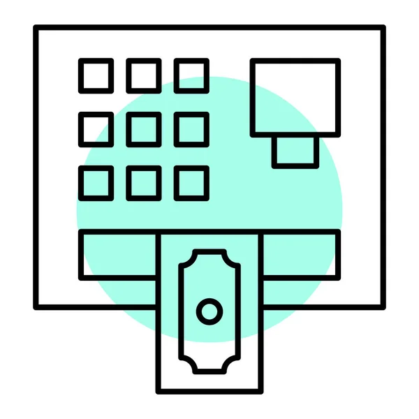 Caixa Multibanco Ícone Web Ilustração Simples —  Vetores de Stock