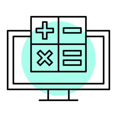 hesap makinesi simgesi vektör illüstrasyonu