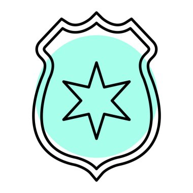 kalkan ikon vektör illüstrasyonu