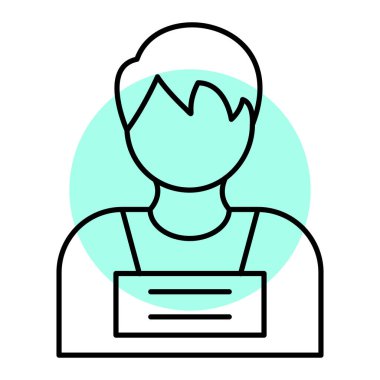 Dizüstü bilgisayarı ve kahve fincanı çizimi olan kadın