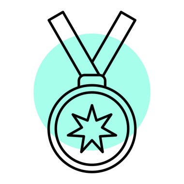 Madalya. Web simgesi basit illüstrasyon