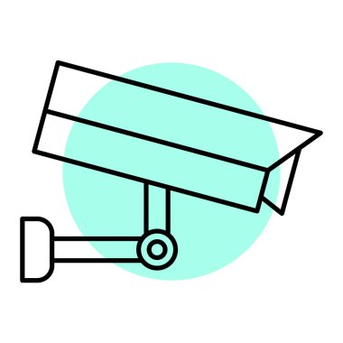 Güvenlik sistemi simgesi vektör illüstrasyonu