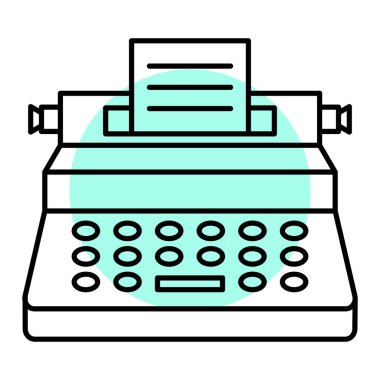 Daktilo simgesi vektör illüstrasyon tasarımı