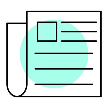 belge simgesi vektör illüstrasyonu