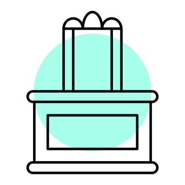 hediye kutusu mevcut ve zarf vektör illüstrasyon tasarımı ile