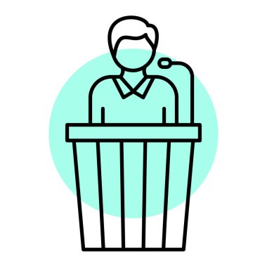 Çöp kutusu ikon vektör illüstrasyon tasarımlı adam