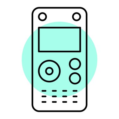 Akıllı telefon aygıtı simgesi. Cep telefonu vektör çizelgesinin taslağı. beyaz arkaplanda izole