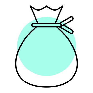 Para çantası ikonu. ağ için çanta vektör simgelerinin karikatür çizimi